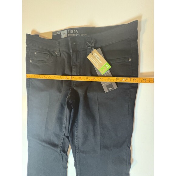 NWT  Mossimo Flare Premium Denim Jeans Women’s Black Mid Rise Trouser Size 8 - Picture 8 of 12